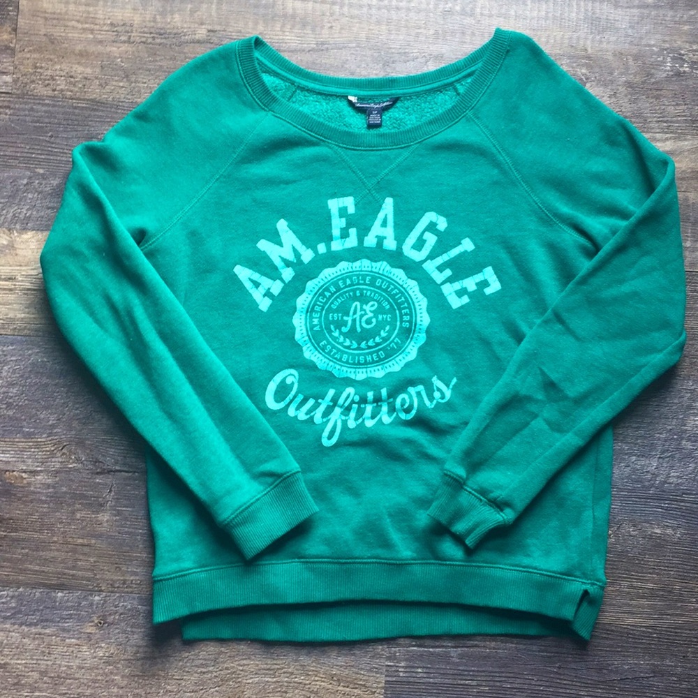 American eagle green sweatshirt